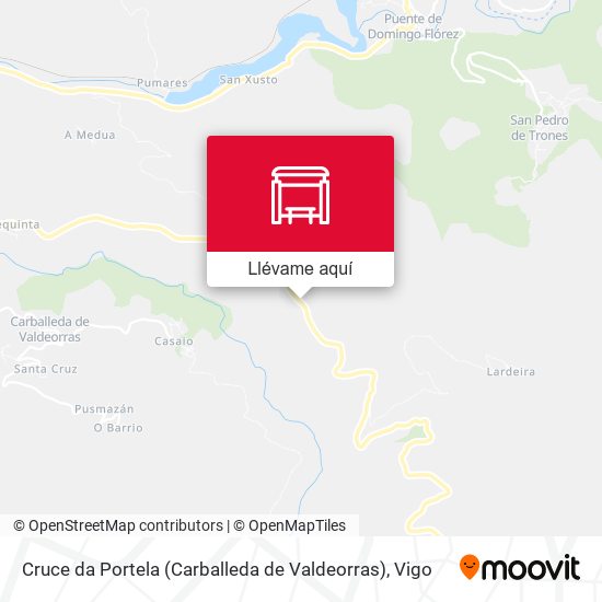 Mapa Cruce da Portela (Carballeda de Valdeorras)