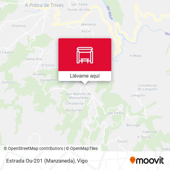 Mapa Estrada Ou-201 (Manzaneda)