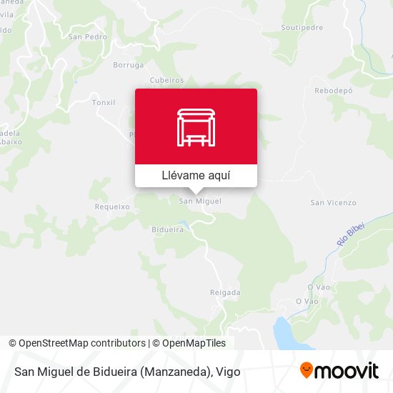 Mapa San Miguel de Bidueira (Manzaneda)
