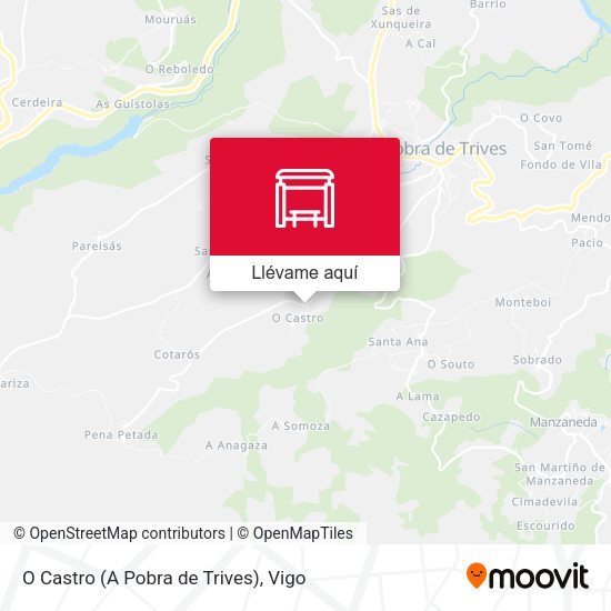 Mapa O Castro (A Pobra de Trives)