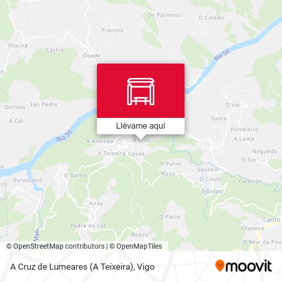 Mapa A Cruz de Lumeares (A Teixeira)