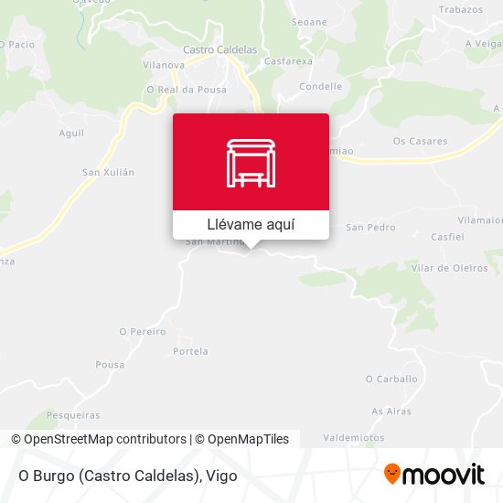 Mapa O Burgo (Castro Caldelas)