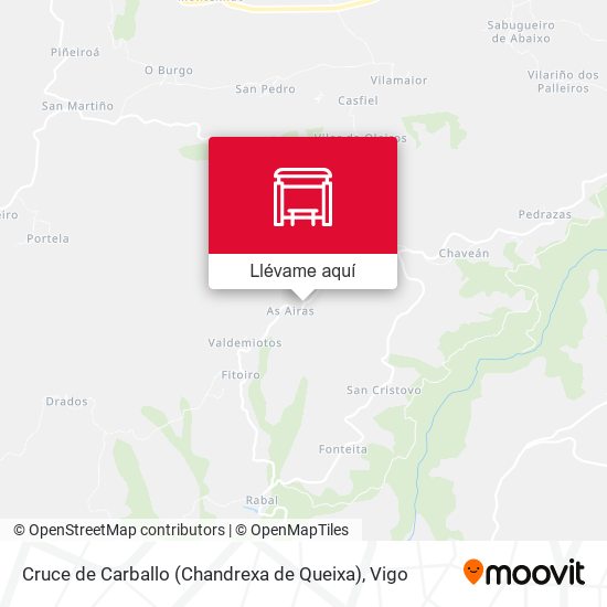 Mapa Cruce de Carballo (Chandrexa de Queixa)