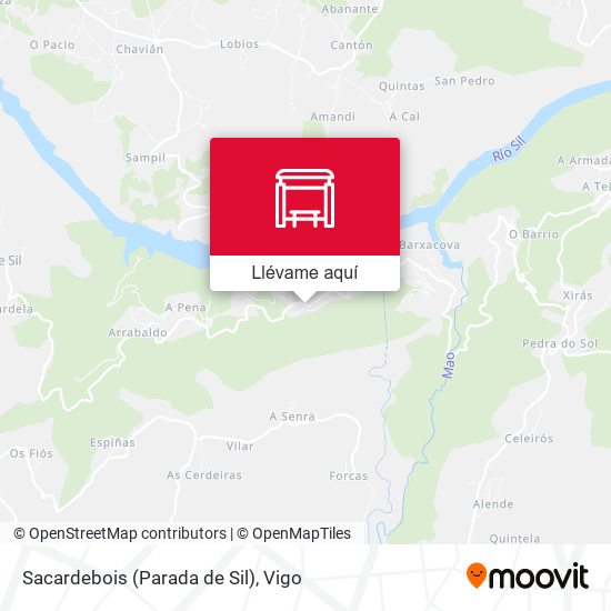 Mapa Sacardebois (Parada de Sil)