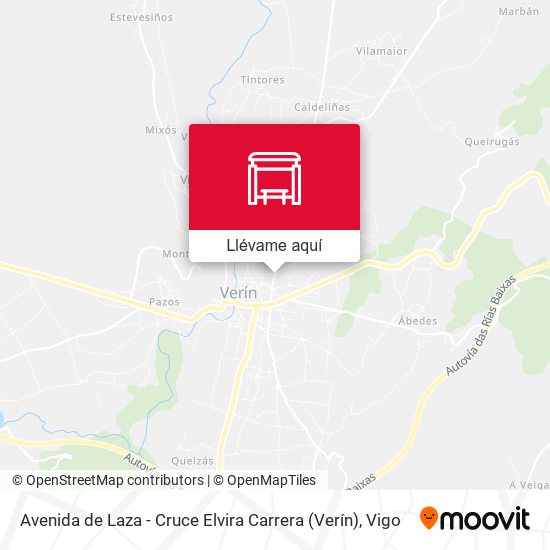 Mapa Avenida de Laza - Cruce Elvira Carrera (Verín)