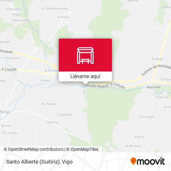 Mapa Santo Alberte (Guitiriz)