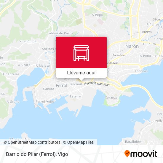 Mapa Barrio do Pilar (Ferrol)