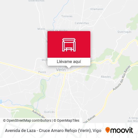 Mapa Avenida de Laza - Cruce Amaro Refojo (Verín)