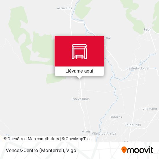 Mapa Vences-Centro (Monterrei)