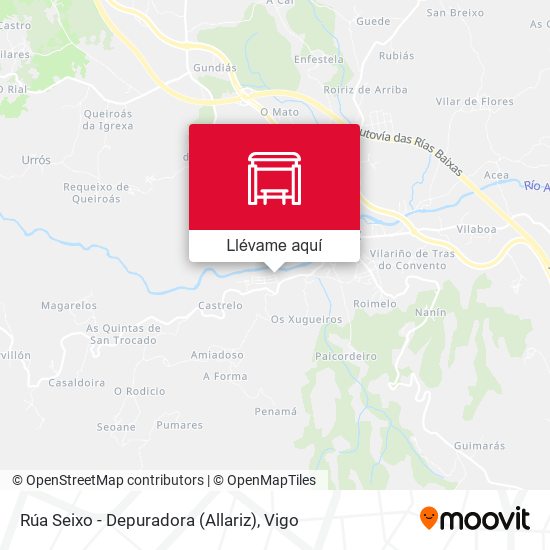 Mapa Rúa Seixo - Depuradora (Allariz)