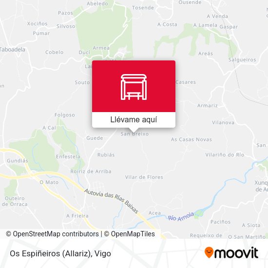 Mapa Os Espiñeiros (Allariz)