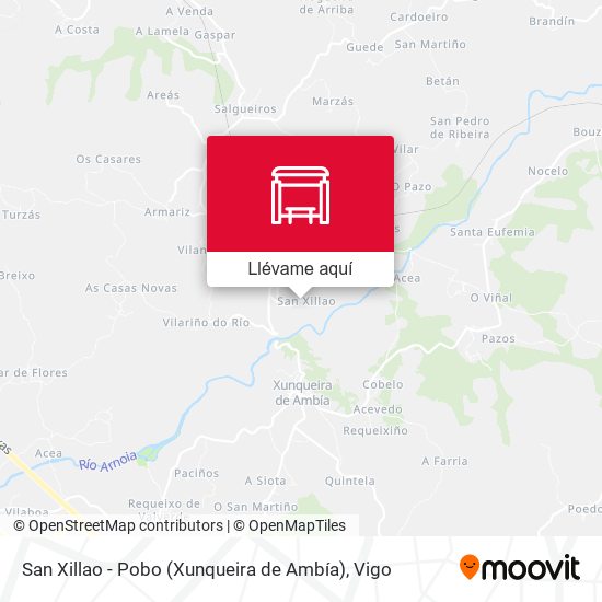 Mapa San Xillao - Pobo (Xunqueira de Ambía)