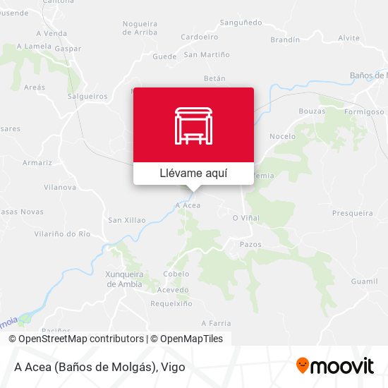 Mapa A Acea (Baños de Molgás)