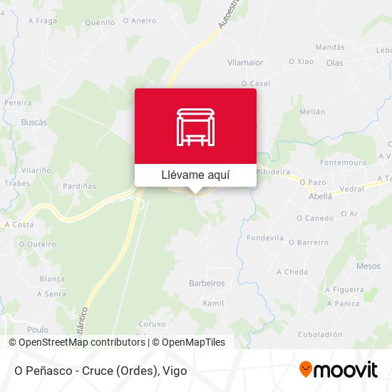 Mapa O Peñasco - Cruce (Ordes)