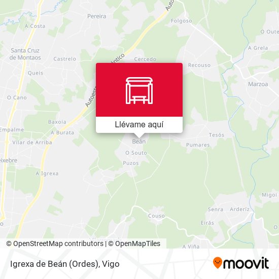 Mapa Igrexa de Beán (Ordes)
