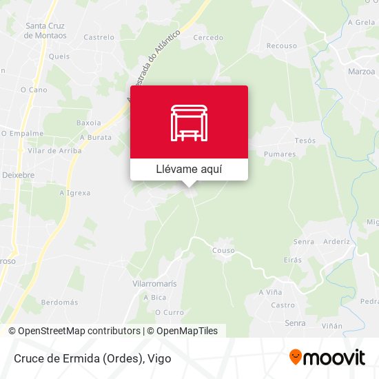 Mapa Cruce de Ermida (Ordes)