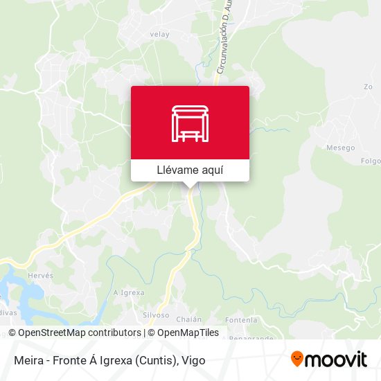 Mapa Meira - Fronte Á Igrexa (Cuntis)