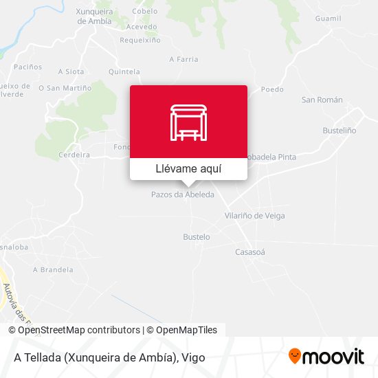 Mapa A Tellada (Xunqueira de Ambía)