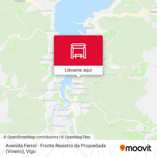 Mapa Avenida Ferrol - Fronte Rexistro da Propiedade (Viveiro)