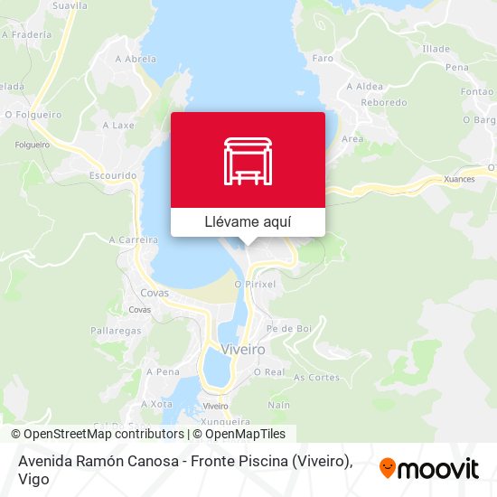 Mapa Avenida Ramón Canosa - Fronte Piscina (Viveiro)