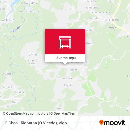 Mapa O Chao - Riobarba (O Vicedo)