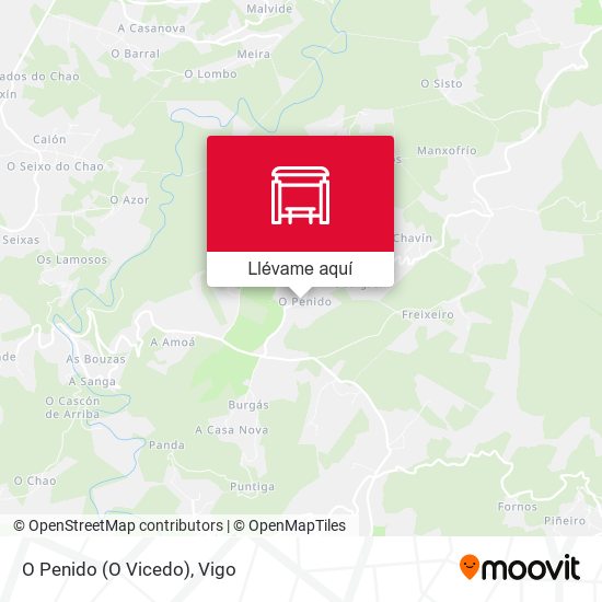 Mapa O Penido (O Vicedo)