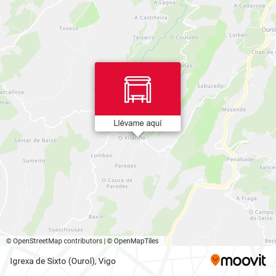 Mapa Igrexa de Sixto (Ourol)