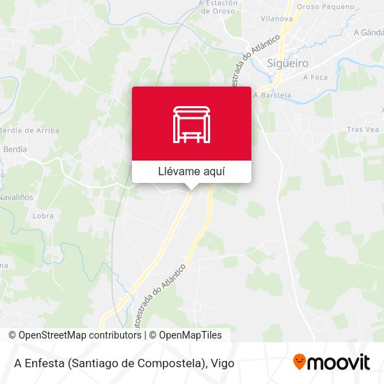 Mapa A Enfesta (Santiago de Compostela)