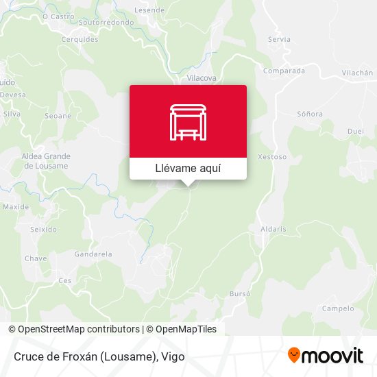Mapa Cruce de Froxán (Lousame)