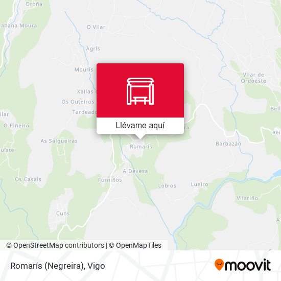 Mapa Romarís (Negreira)