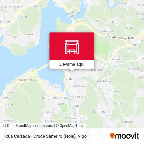 Mapa Rúa Calzada - Cruce Sameiro (Noia)