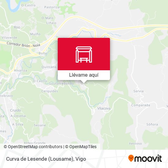 Mapa Curva de Lesende (Lousame)