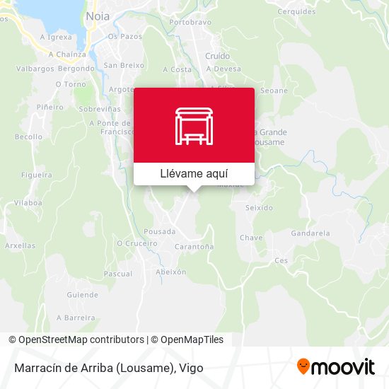 Mapa Marracín de Arriba (Lousame)