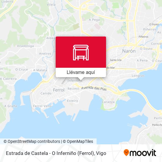 Mapa Estrada de Castela - O Inferniño (Ferrol)