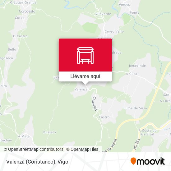 Mapa Valenzá (Coristanco)