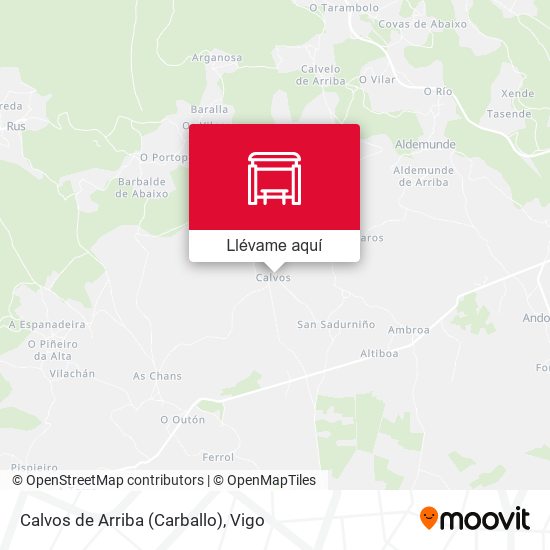 Mapa Calvos de Arriba (Carballo)