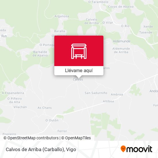 Mapa Calvos de Arriba (Carballo)