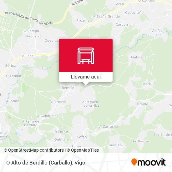 Mapa O Alto de Berdillo (Carballo)