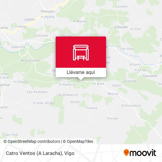 Mapa Catro Ventos (A Laracha)