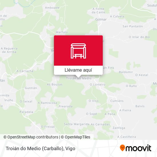Mapa Troián do Medio (Carballo)