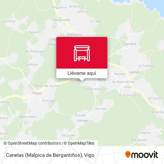 Mapa Canelas (Malpica de Bergantiños)