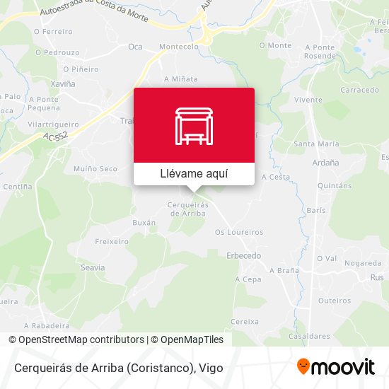Mapa Cerqueirás de Arriba (Coristanco)