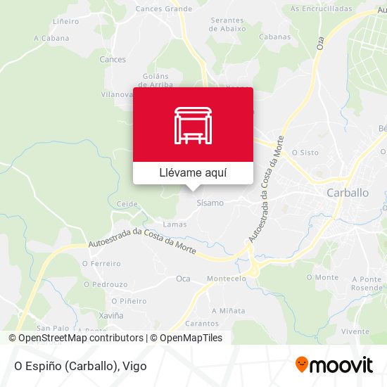 Mapa O Espiño (Carballo)