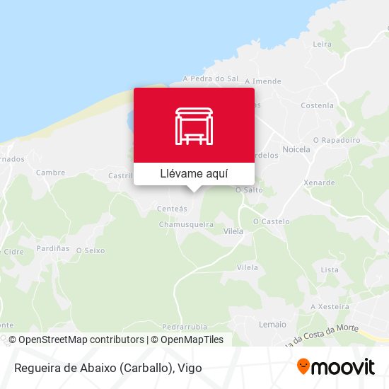 Mapa Regueira de Abaixo (Carballo)