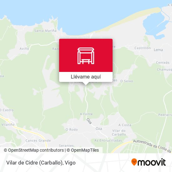 Mapa Vilar de Cidre (Carballo)