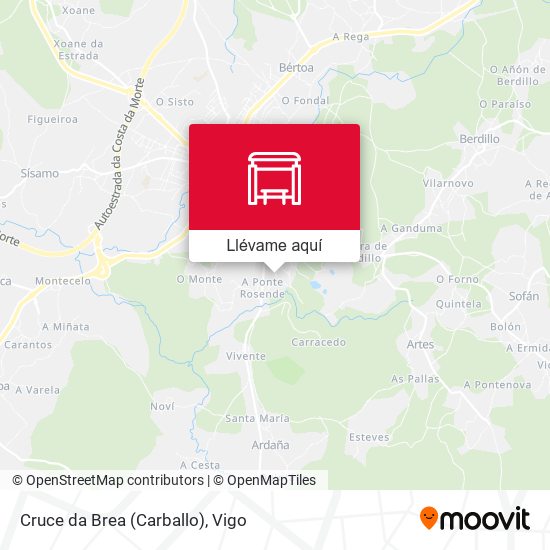 Mapa Cruce da Brea (Carballo)