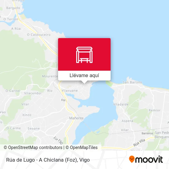 Mapa Rúa de Lugo - A Chiclana (Foz)