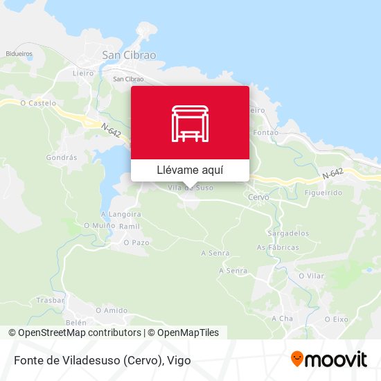Mapa Fonte de Viladesuso (Cervo)