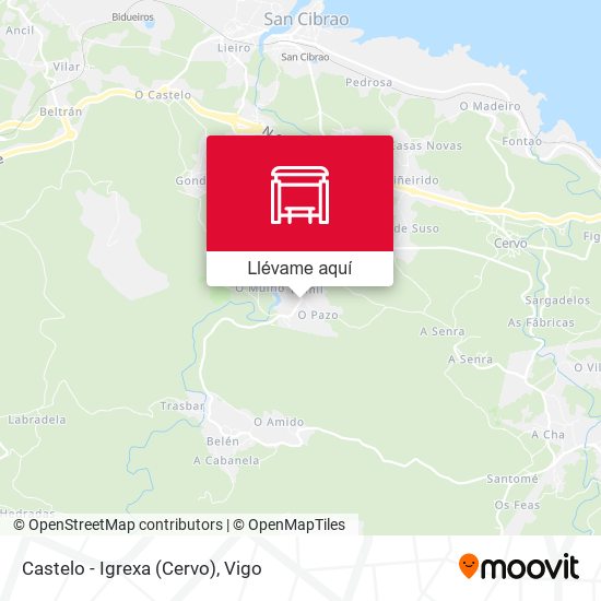 Mapa Castelo - Igrexa (Cervo)