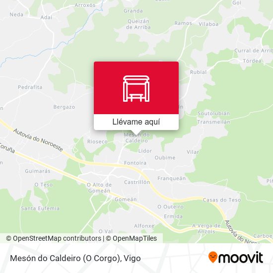 Mapa Mesón do Caldeiro (O Corgo)